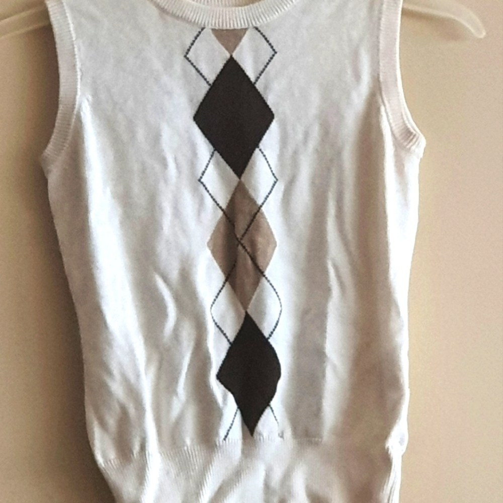 Isaac Mizrahi preppy vest sweater